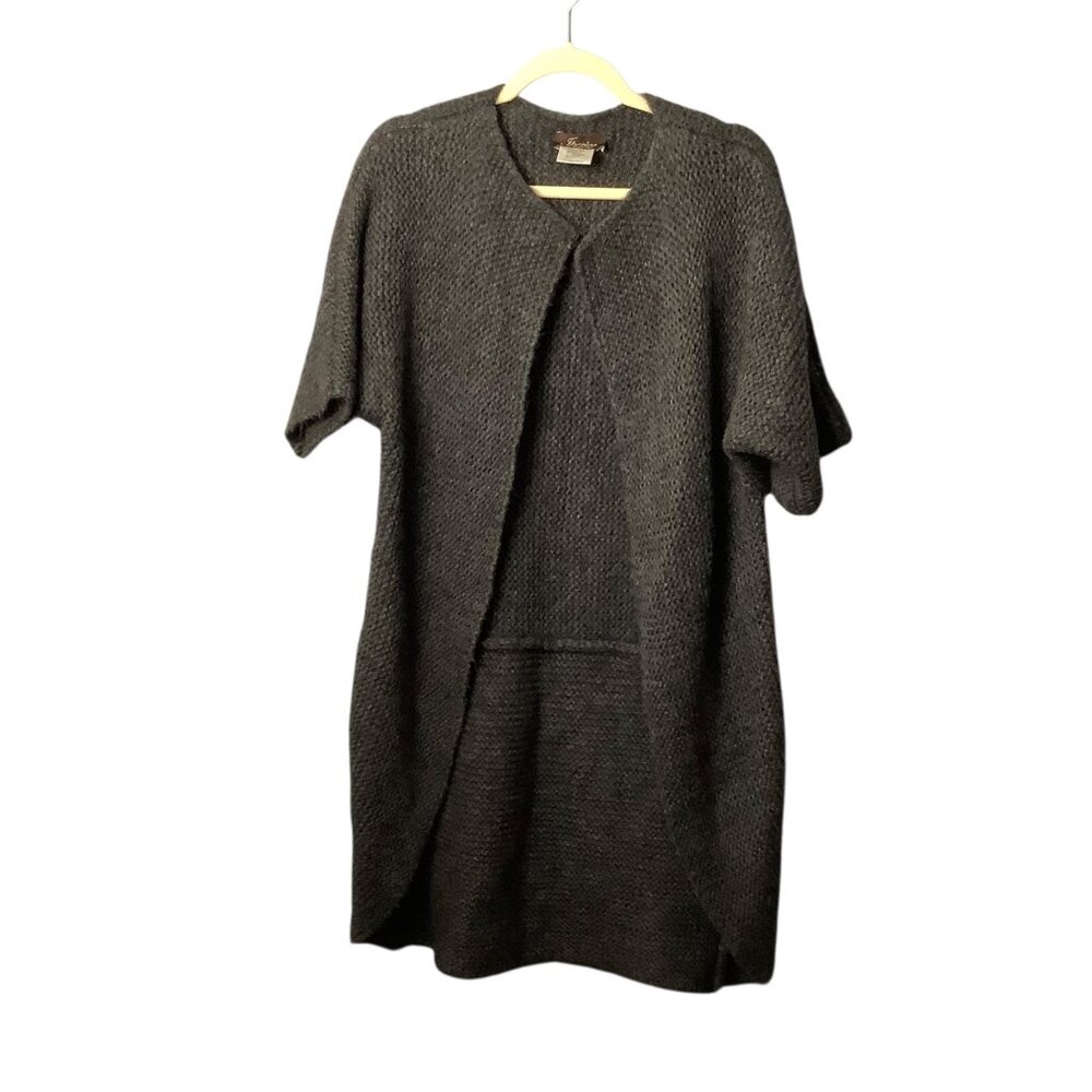 Iperico Women Open Front Cardigan Sweater Coat One Size Italy Mohair Wool Blend